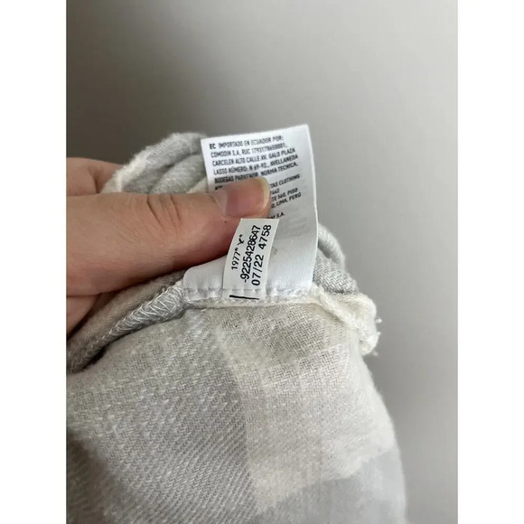 American Eagle Outfitters Half Button Down Long Sleeve Plaid Shirt Size Small - Picture 7 of 7